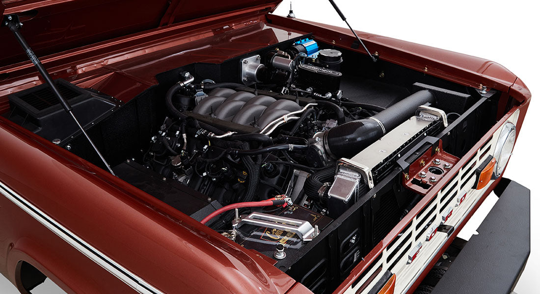 Classic Ford Bronco engine bay