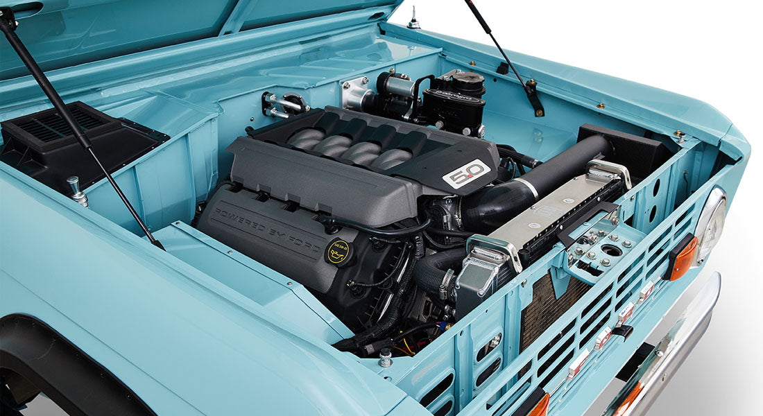 Classic Ford Bronco engine bay