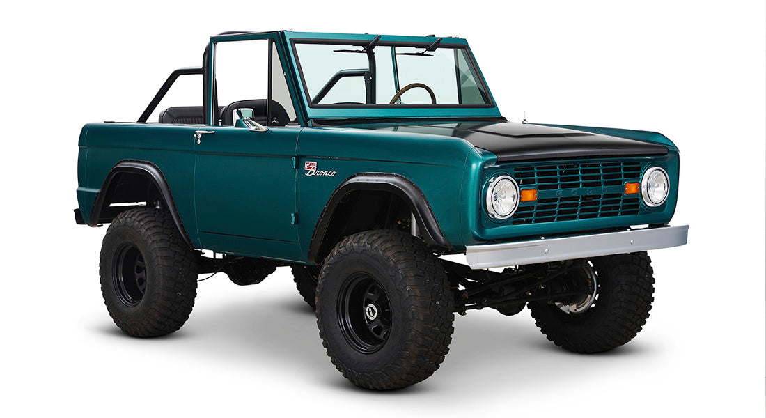 Classic Ford Bronco front passenger-side view