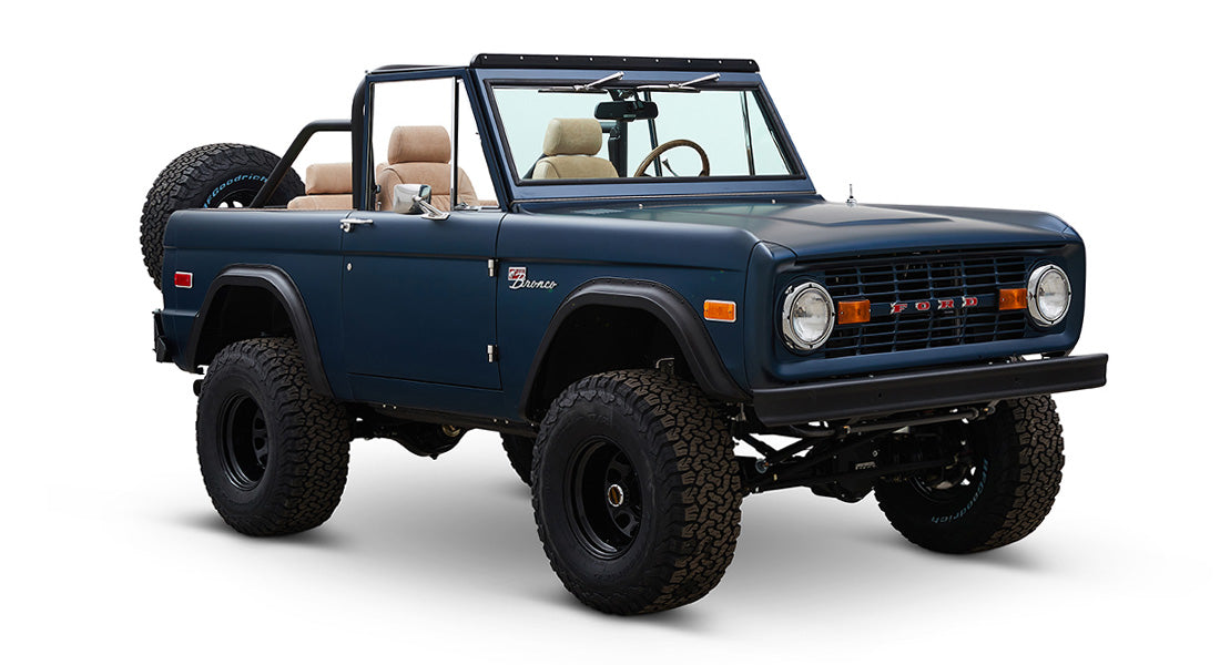 Classic Ford Bronco front passenger-side view