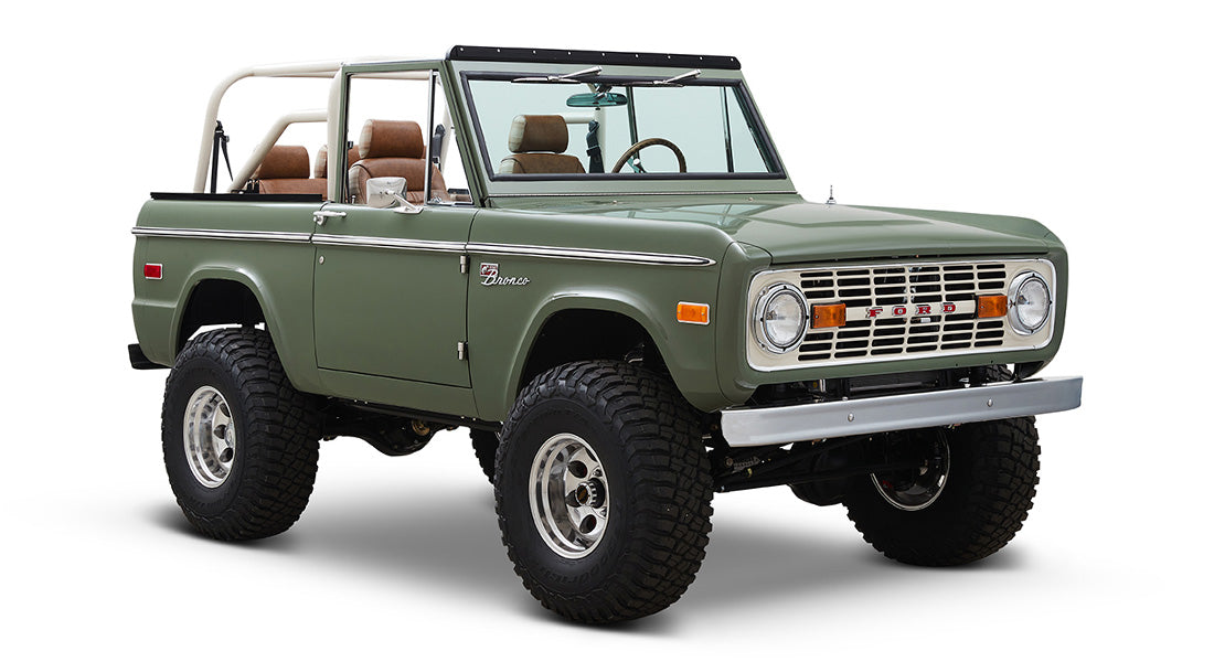 Classic Ford Bronco front passenger-side view