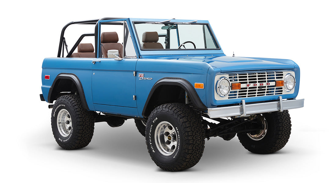 Classic Ford Bronco front passenger-side view