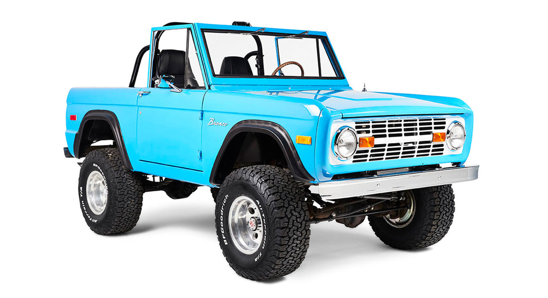 Classic Ford Bronco front passenger-side view