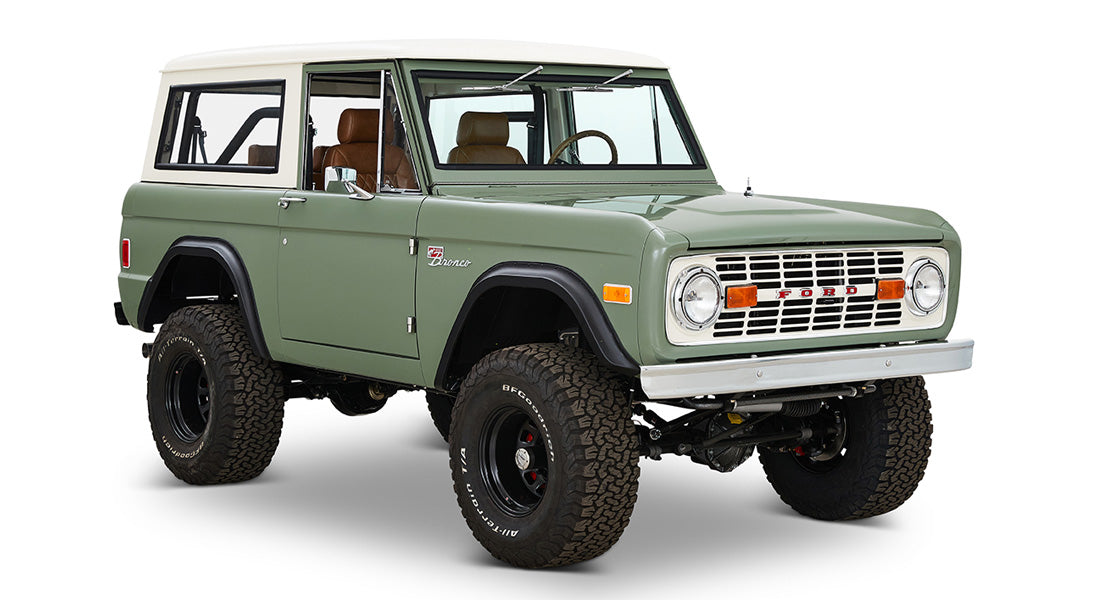 Classic Ford Bronco front passenger-side view