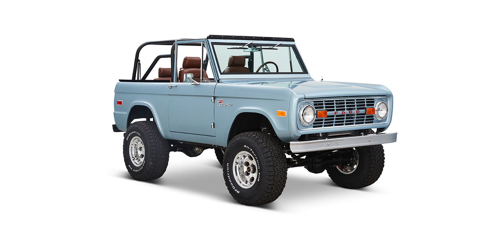 Classic Ford Bronco front passenger-side view