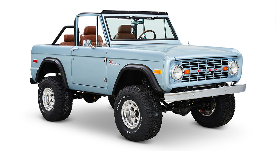 Classic Ford Bronco front passenger-side view