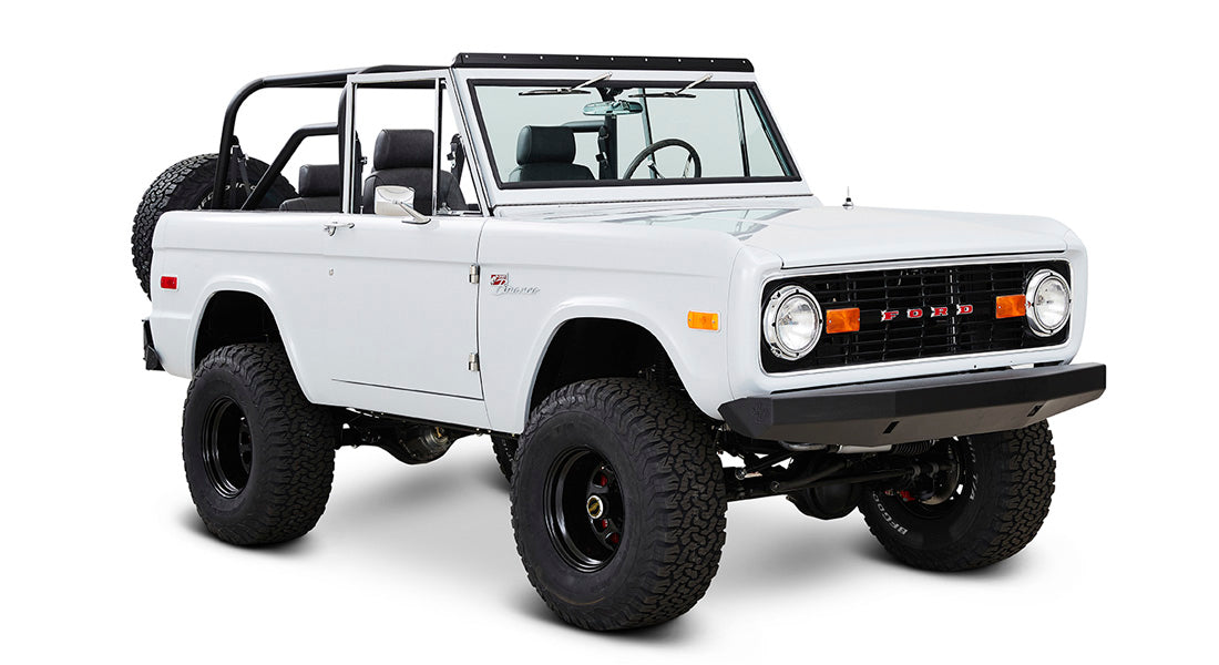 Classic Ford Bronco front passenger-side view
