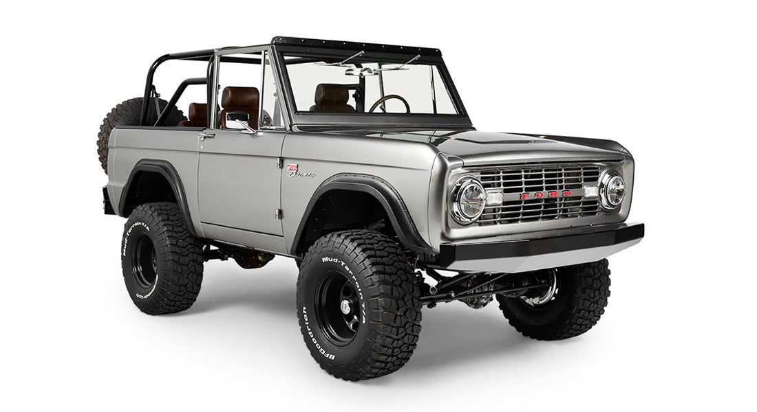 Classic Ford Bronco front passenger-side view