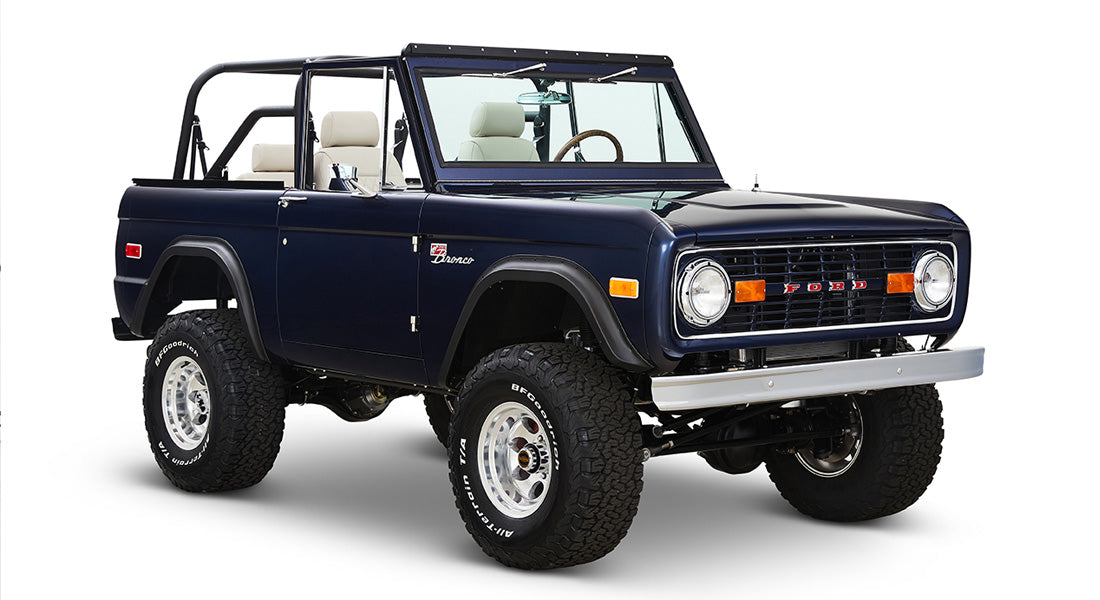 Classic Ford Bronco front passenger-side view