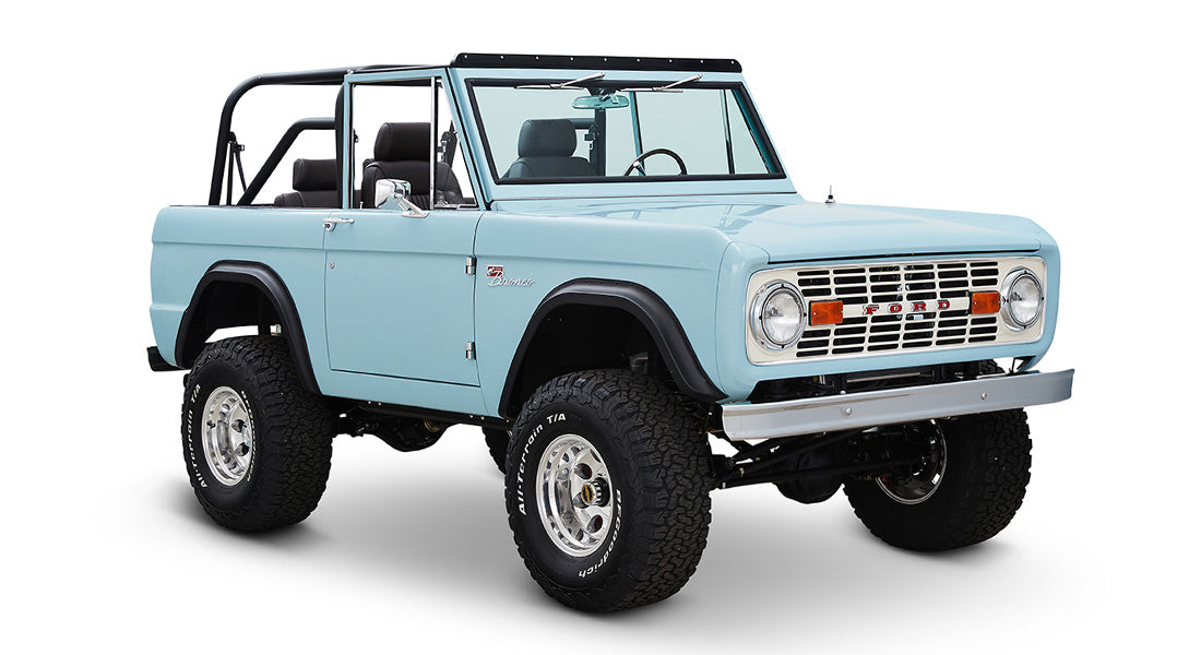 Classic Ford Bronco front passenger-side view