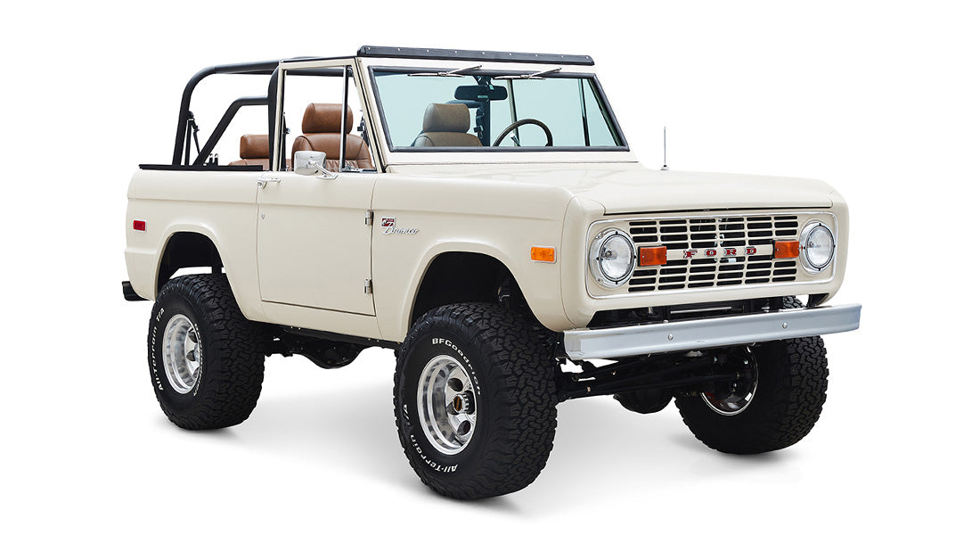 Classic Ford Bronco front passenger-side view