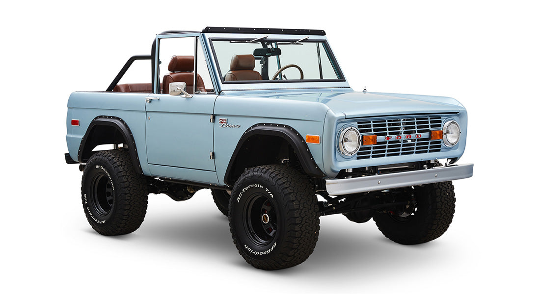 Classic Ford Bronco front passenger-side view