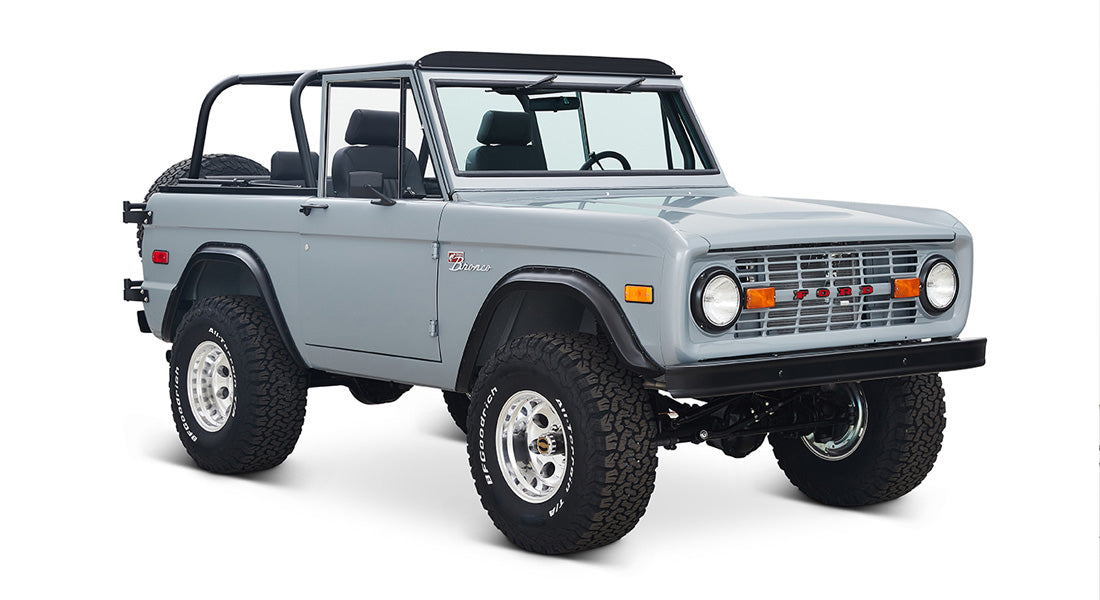 Classic Ford Bronco front passenger-side view