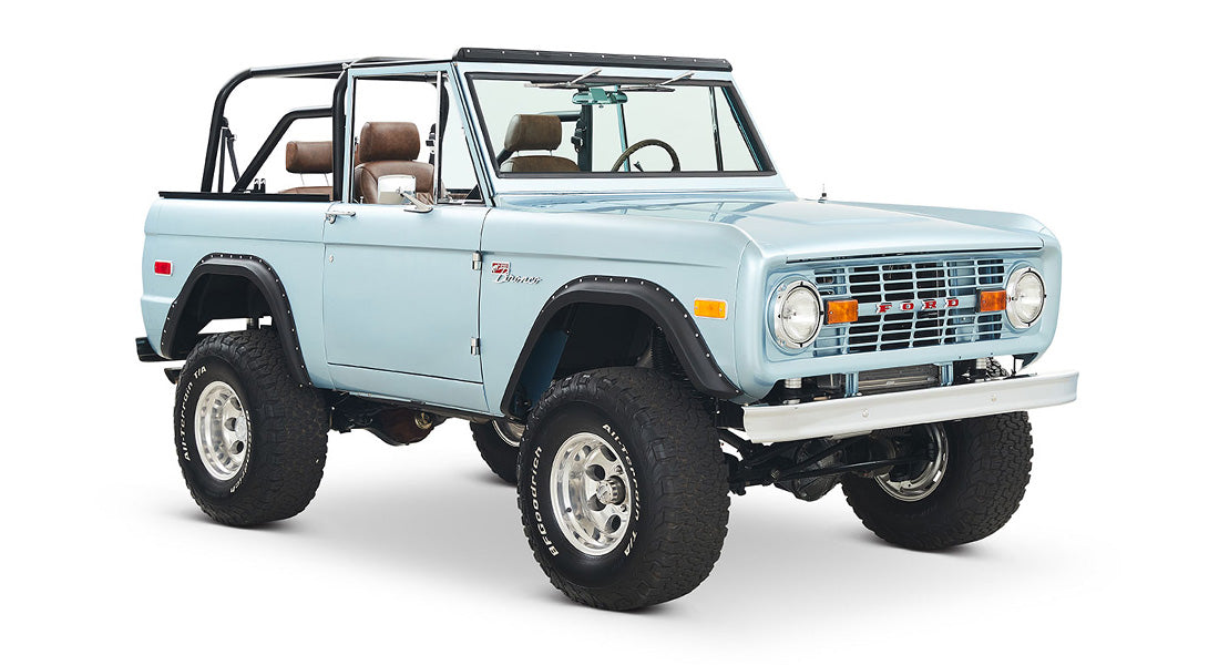 Classic Ford Bronco front passenger-side view