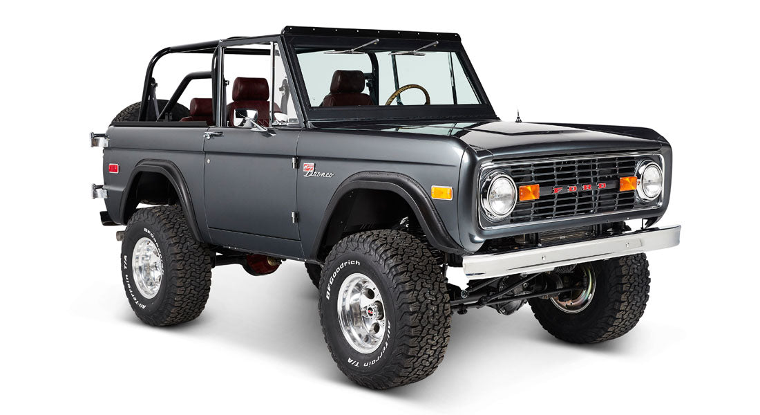 Classic Ford Bronco front passenger-side view