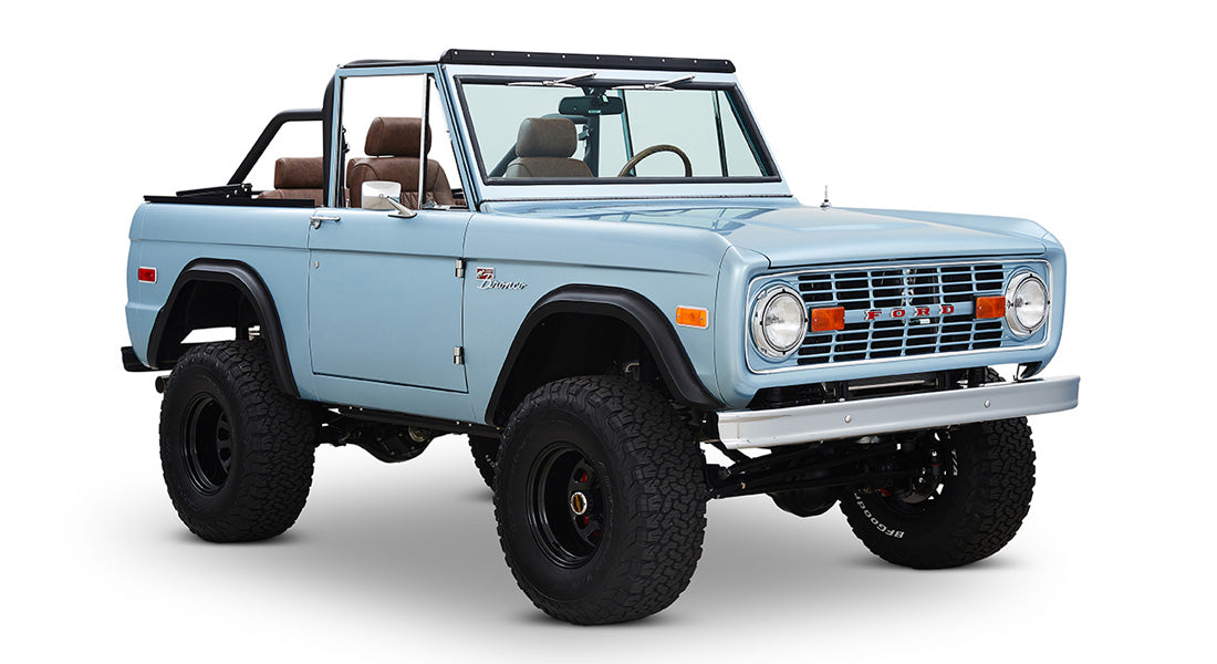 Classic Ford Bronco front passenger-side view