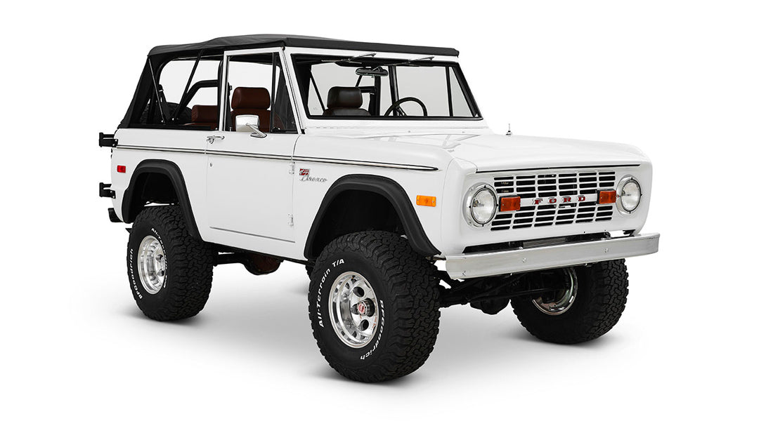 Classic Ford Bronco front passenger-side view