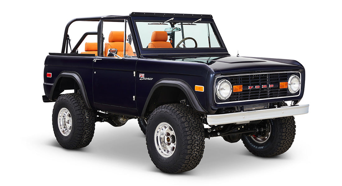 1974 Classic Ford Broncos Coyote Series Alys Beach with Orange Interior and black soft top