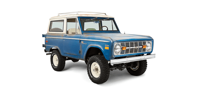 Classic Ford Bronco front passenger-side view
