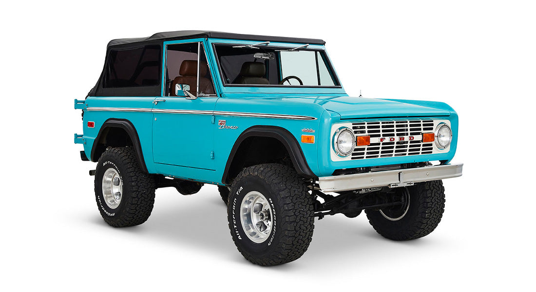 Classic Ford Bronco front passenger-side view