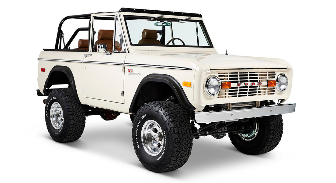 Classic Ford Bronco front passenger-side view