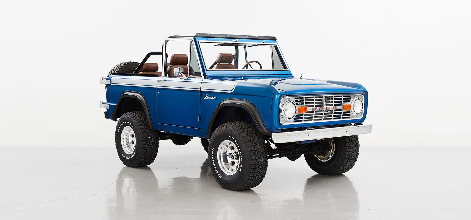 Classic Ford Bronco front passenger-side view