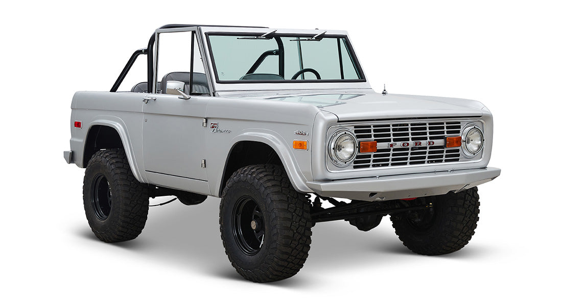 Classic Ford Bronco front passenger-side view