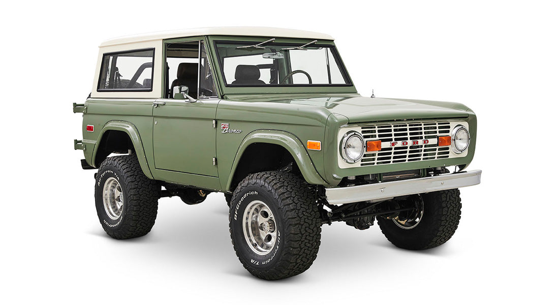 Classic Ford Bronco front passenger-side view