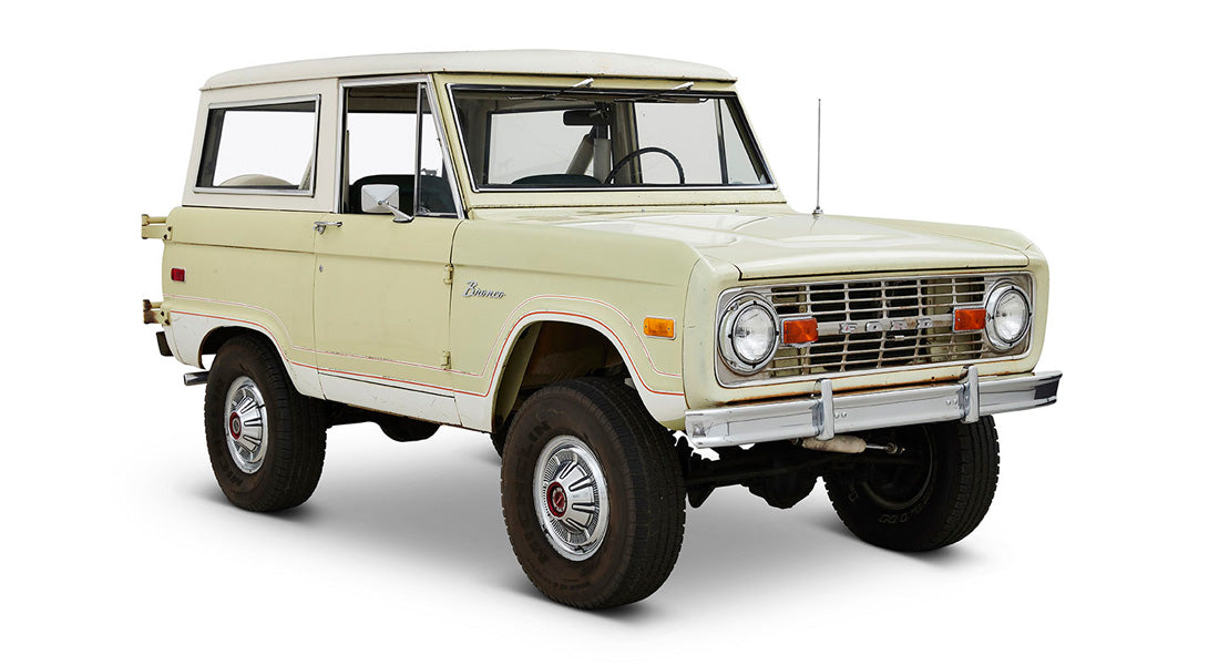 Classic Ford Bronco front passenger-side view