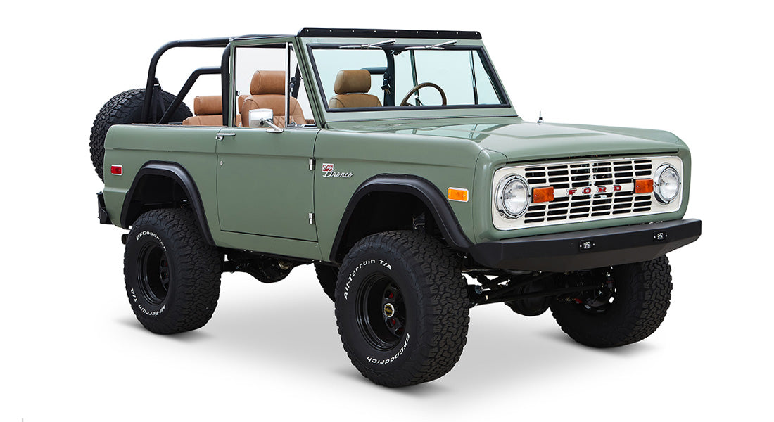 Classic Ford Bronco front passenger-side view