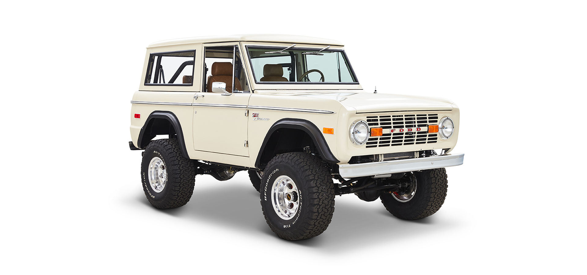 Classic Ford Bronco front passenger-side view