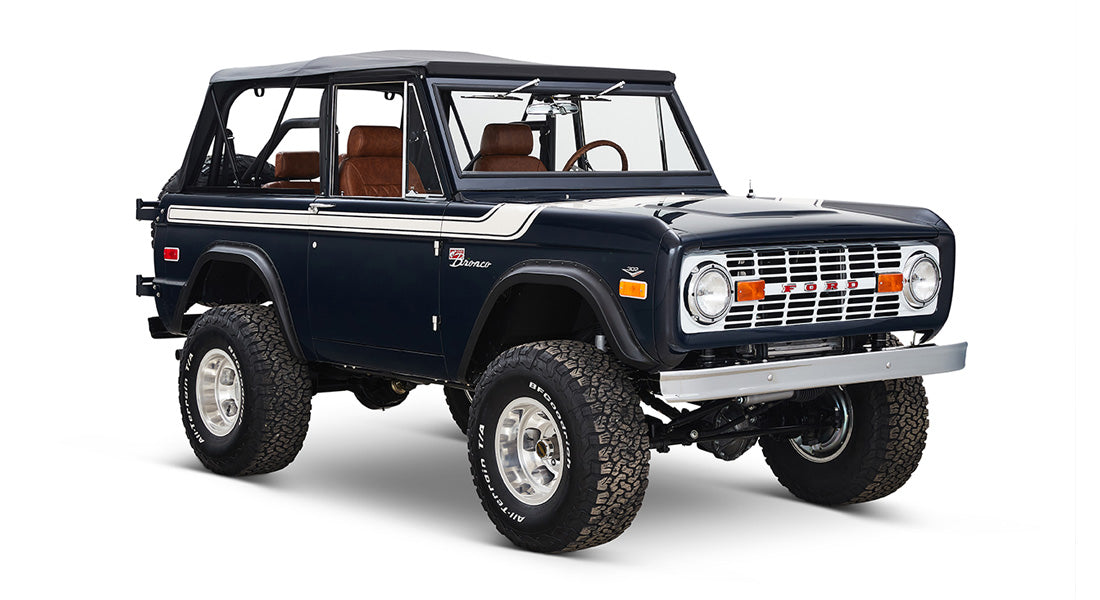 Classic Ford Bronco front passenger-side view