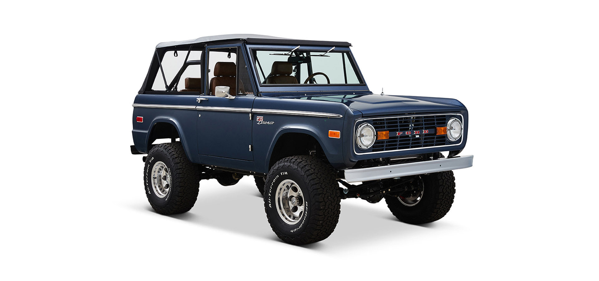 Classic Ford Bronco front passenger-side view