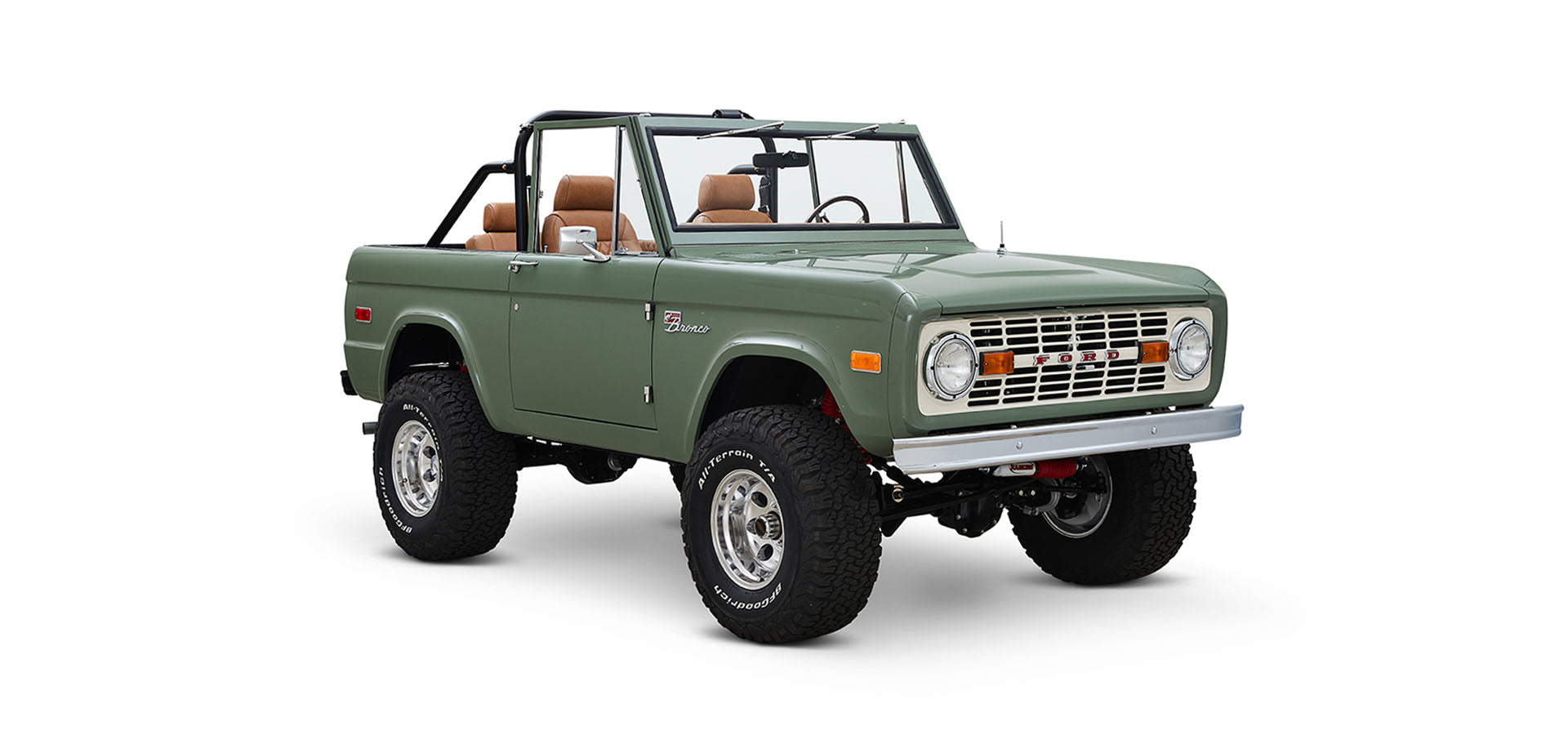Classic Ford Bronco front passenger-side view