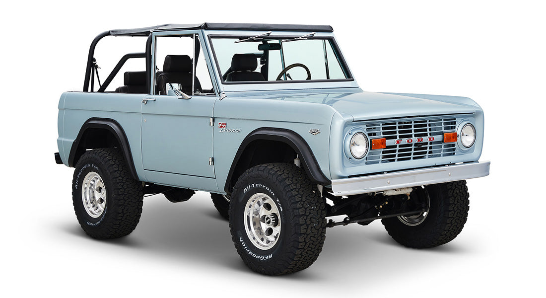 Classic Ford Bronco front passenger-side view