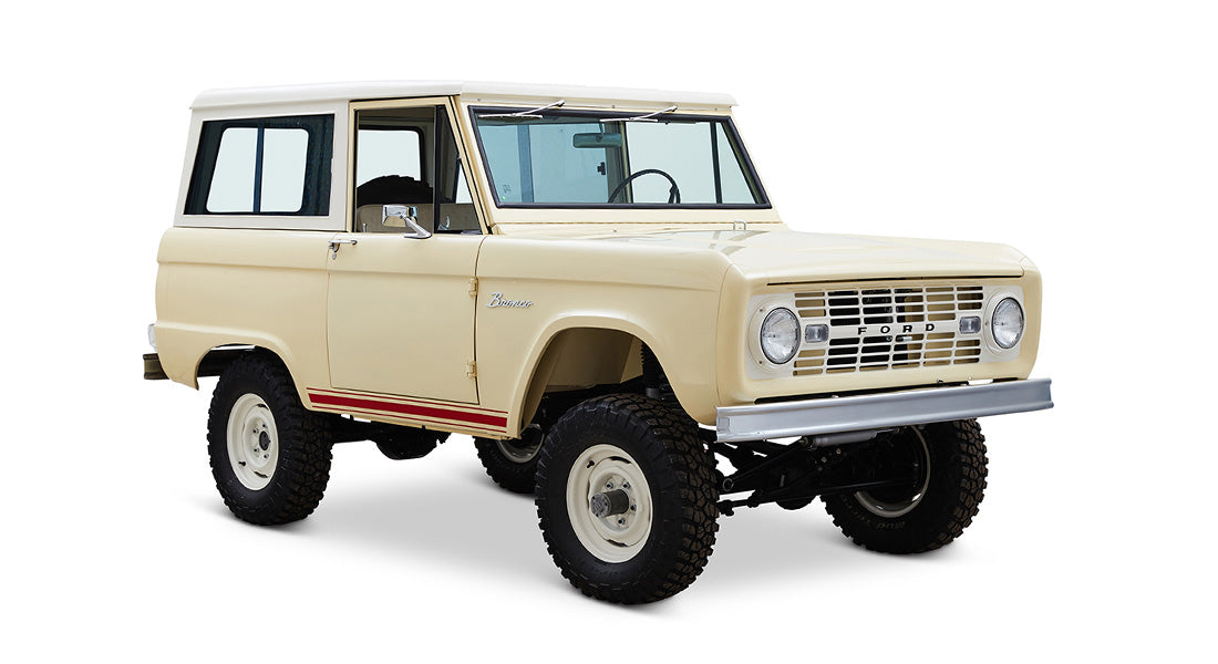Classic Ford Bronco front passenger-side view
