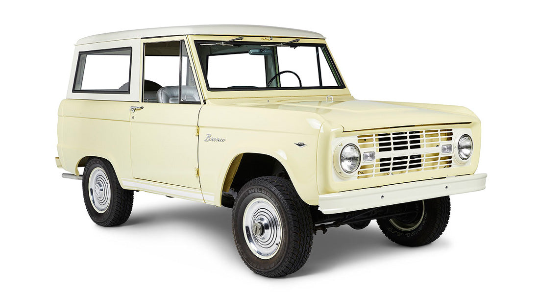 Classic Ford Bronco front passenger-side view