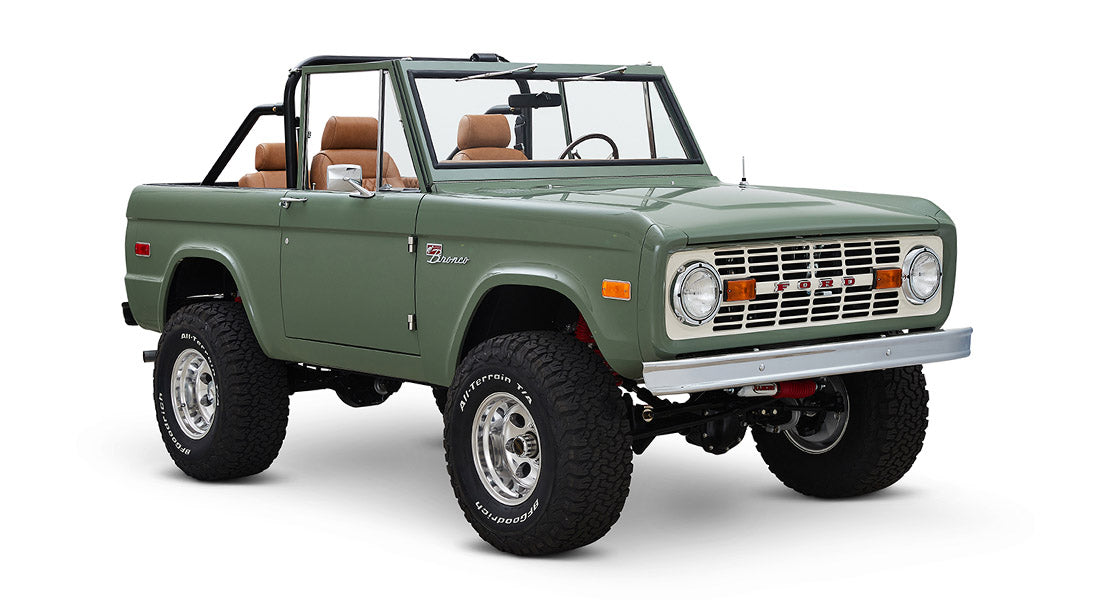 Classic Ford Bronco front passenger-side view
