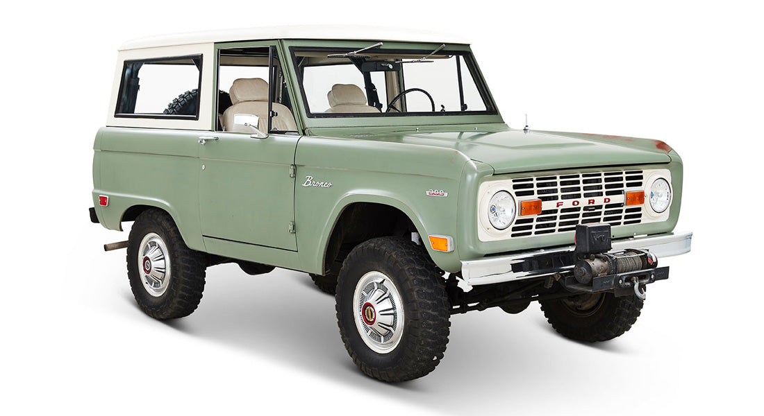 Classic Ford Bronco front passenger-side view