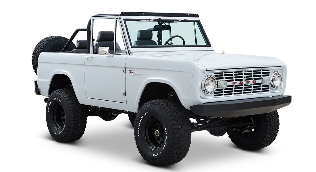 Classic Ford Bronco front passenger-side view