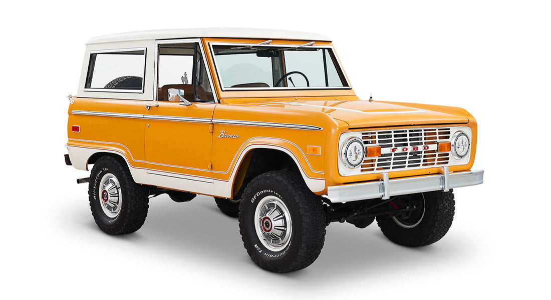 Classic Ford Bronco front passenger-side view