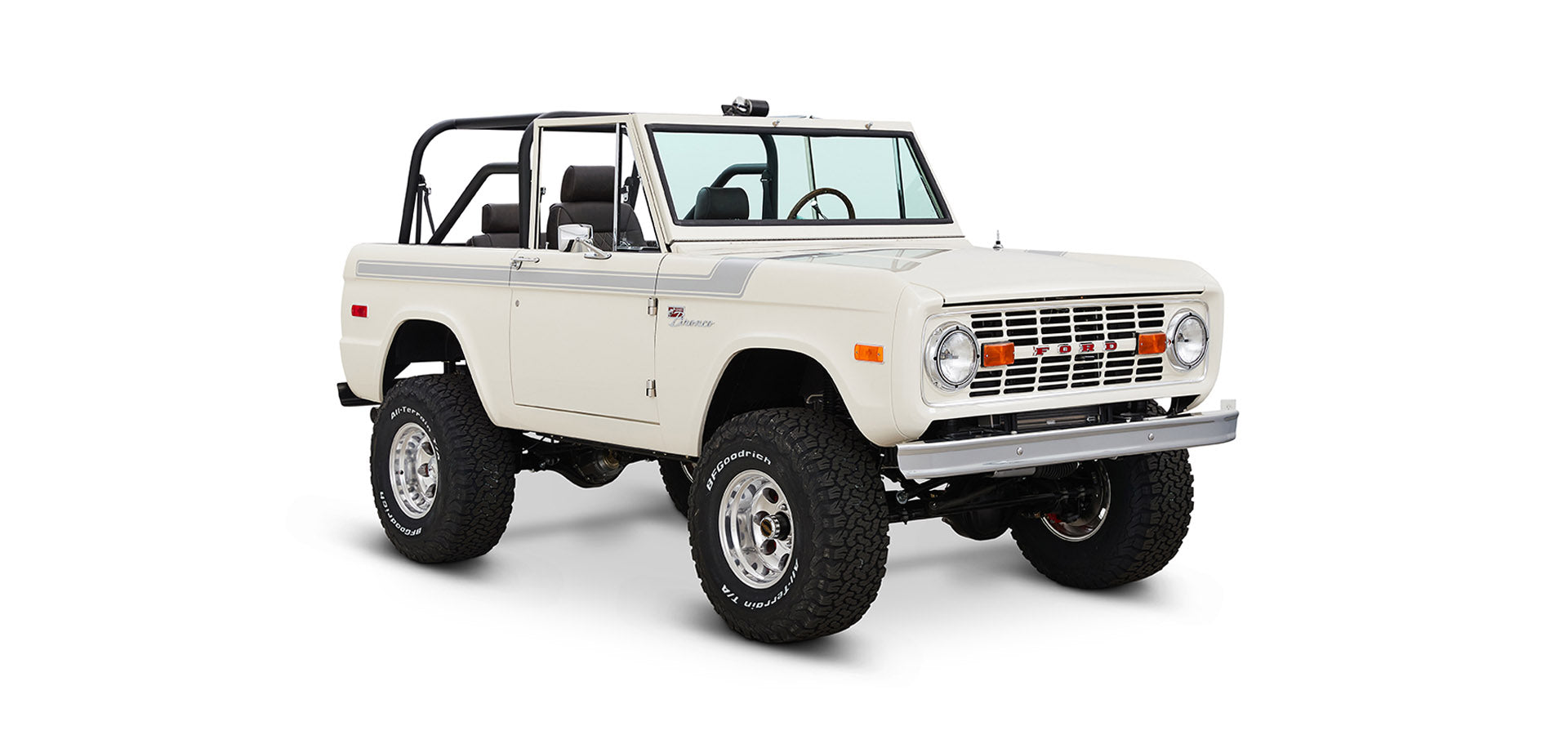 Classic Ford Bronco front passenger-side view