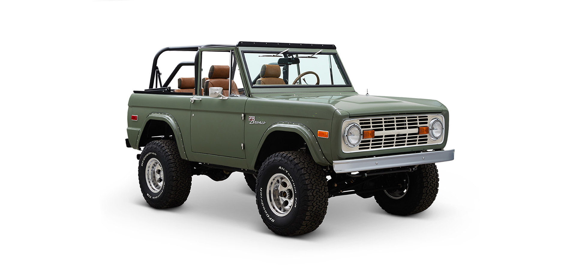 Classic Ford Bronco front passenger-side view