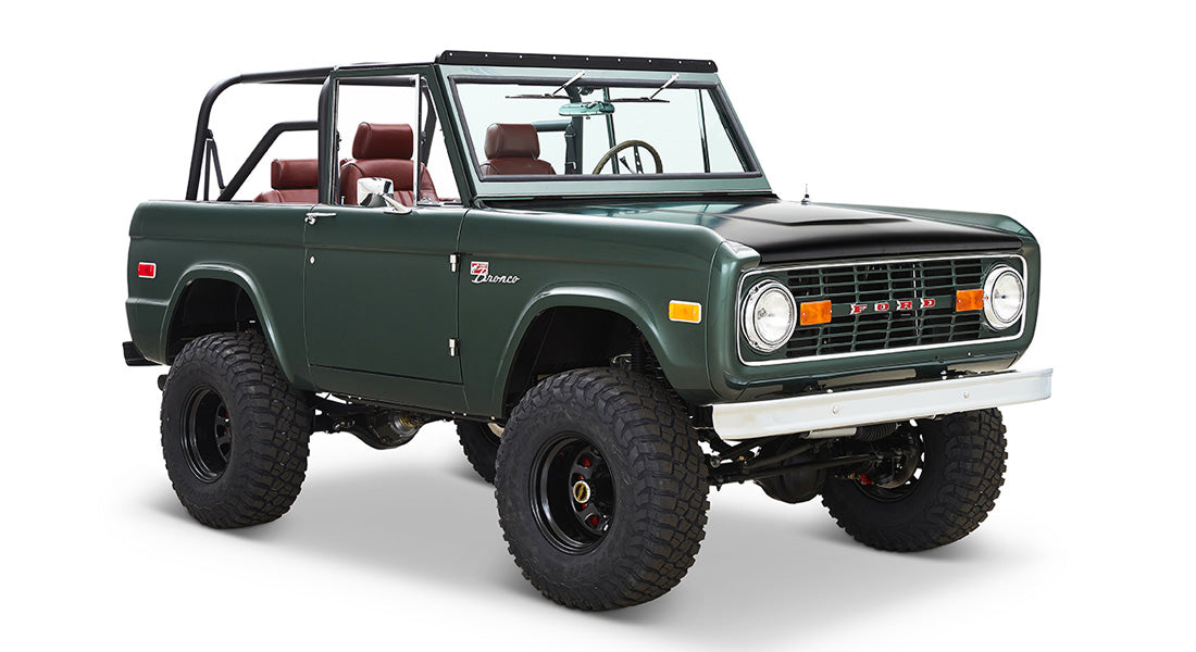 Classic Ford Bronco front passenger-side view