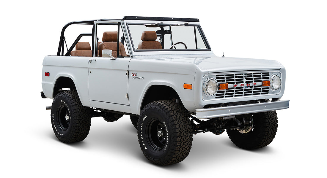Classic Ford Bronco front passenger-side view