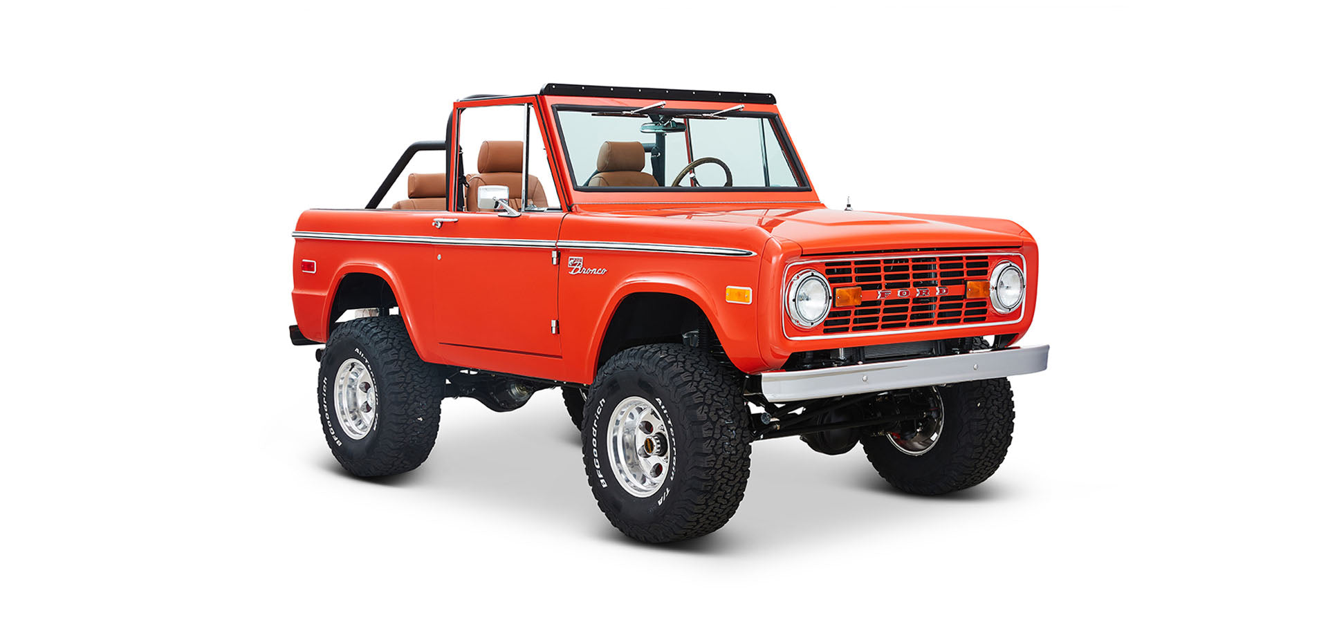 Classic Ford Bronco front passenger-side view