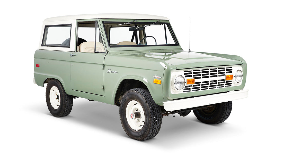 Classic Ford Bronco front passenger-side view