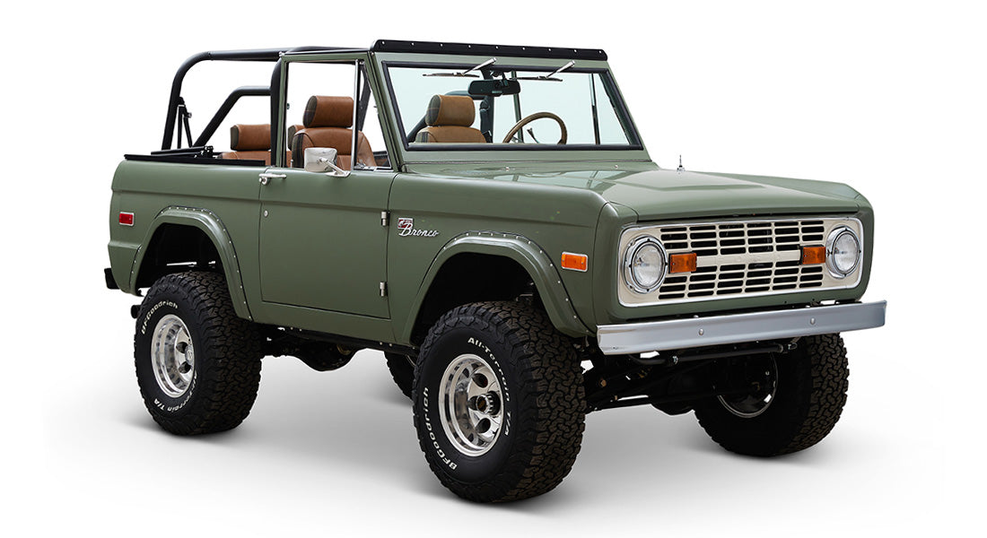 Classic Ford Bronco front passenger-side view