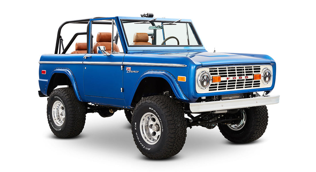 Classic Ford Bronco front passenger-side view