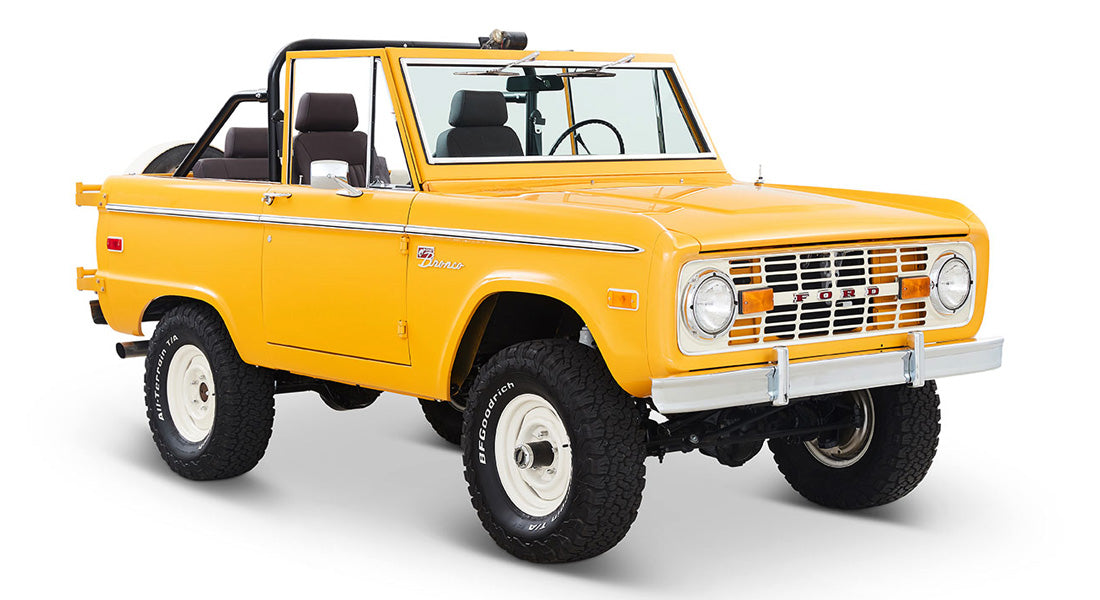 Classic Ford Bronco front passenger-side view